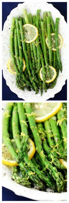 
                    
                        Lemon Pepper Asparagus -- super easy to make, and full of fresh lemon pepper flavor! | gimmesomeoven.com
                    
                