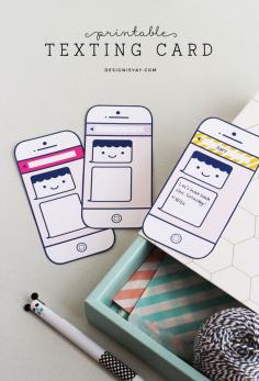 
                    
                        Printable Texting Card from Design is Yay
                    
                