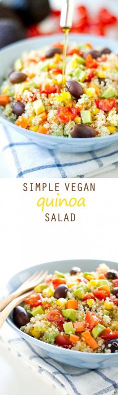 
                    
                        Simple Vegan Quinoa Salad #vegan #glutenfree
                    
                