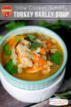 
                    
                        Slow Cooker Turkey Barley Soup | Slow Cooker Sunday | TodaysCreativeblo...
                    
                