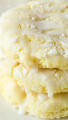 Glazed Lemon Sugar Cookies ~ quick and easy...  this luscious cookie is packed with plenty of lemon goodness.  A lemon lover’s favorite dessert. Can be made with lemon cake mix, too.