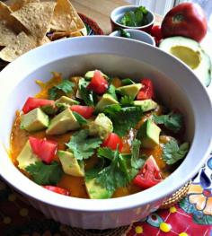 Baked Avocado Black Bean Dip