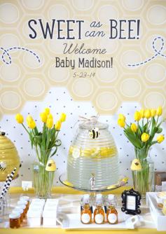 
                    
                        Learn tips and inspiration for hosting a sweet as can bee baby shower including links for decorations!
                    
                