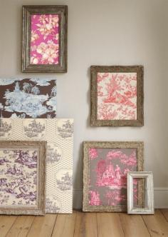 Framed fabric wall decor