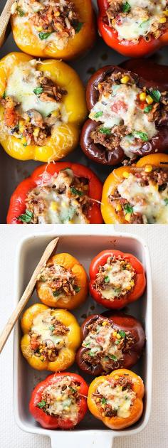 
                    
                        My favorite Stuffed Bell Peppers Recipe | foodiecrush.com
                    
                