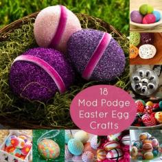 18 Mod Podge Easter egg crafts ♥