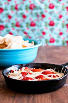 
                    
                        Tomato Basil Queso Appetizer from dineanddish.net
                    
                