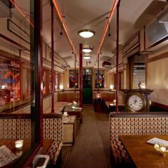 It’s the sense of war-time camaraderie that Cahoots is reviving in a disused station under West London today. Here, the railway romance of Brief Encounter meets the devil-may-care spirit of a defiant capital, with fizz in the cocktails, swing on the wireless and some good old-fashioned sing-alongs on the Old Joanna...