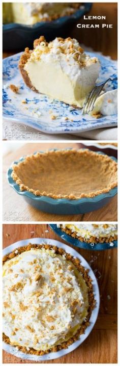 
                    
                        Stress-Free Lemon Cream Pie Recipe on ASpicyPerspective... #pie #spring #easter
                    
                