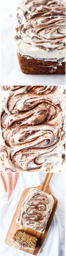 
                    
                        CARROT CAKE with NUTELLA SWIRL FROSTING. seriously... so good. I howsweeteats.com
                    
                