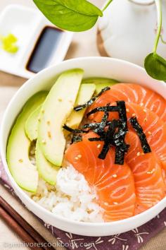 
                    
                        Salmon Sashimi Bowl with Avocado
                    
                