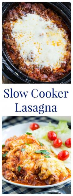 
                    
                        Williams Sonoma Slow Cooker Lasagna - the easiest and best lasagna ever. You won't believe how good crockpot lasagna can taste!
                    
                
