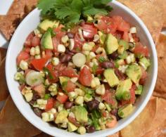 grilled corn and black bean salsa