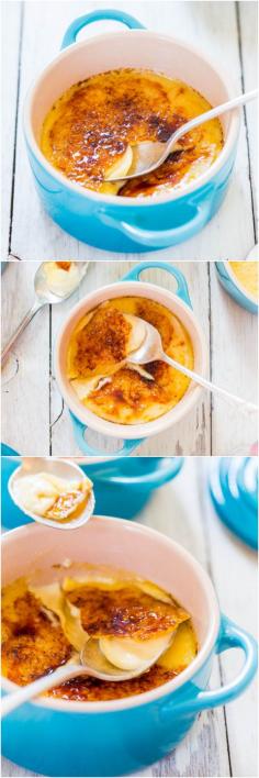 
                    
                        The Best & The Easiest Classic Crème Brûlée - Finally an easy recipe for smooth, rich, creamy, restaurant-quality crème brûlée!
                    
                