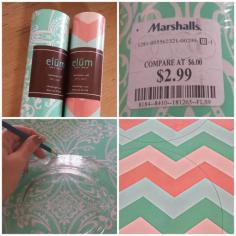 Make your own dinner plate decor with pretty wrapping paper