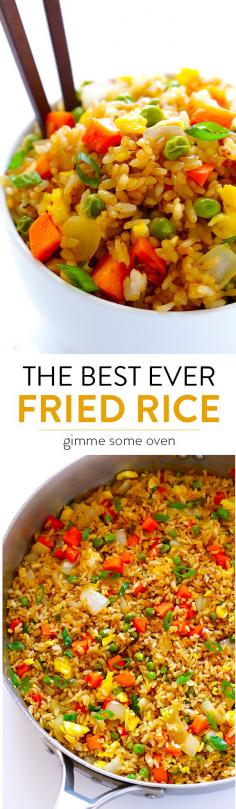 
                    
                        This recipe tastes even better than the restaurant version, plus it's quick and easy to make!  Feel free to add chicken, shrimp or pork if you'd like. | gimmesomeoven.com
                    
                