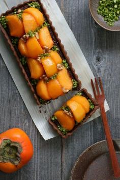 
                    
                        Persimmon & Chocolate Tart...
                    
                
