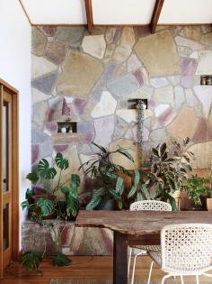 
                    
                        The Geelong home of designer / maker Andrea Shaw of Stampel and her partner Duncan Russell-Smith, a furniture maker. Photo – Eve Wilson. Production – Lucy Feagins on thedesignfiles.net.
                    
                