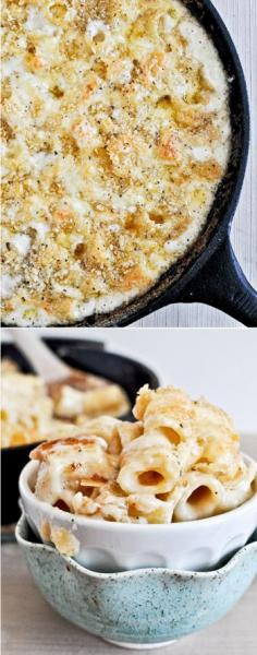 
                    
                        Four Cheese Baked Skillet Rigatoni I howsweeteats.com
                    
                