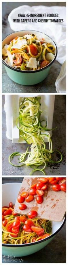 
                    
                        You've got to try this RAW 5-Ingredient Zoodles with Capers and Cherry Tomatoes on ASpicyPerspective... #raw #healthy
                    
                
