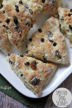 Spotted Dog Scones - Irish recipe kids will love. by @RecipeGirl {recipegirl.com} {recipegirl.com} {recipegirl.com}