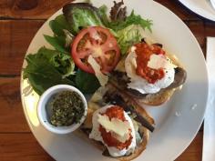 
                    
                        Poached eggs, mushrooms, parmesan and capsicum relish - beautiful! - Clipper Cafe,  Glebe, NSW, 2037 - TrueLocal
                    
                