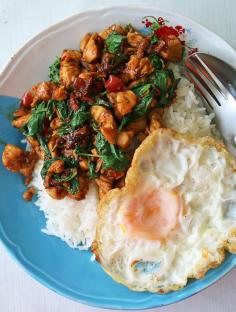 
                    
                        Thai basil chicken, pad kra pao gai
                    
                