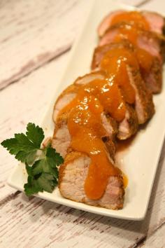 
                    
                        Pork Tenderloin with Apricot- Ginger Sauce
                    
                