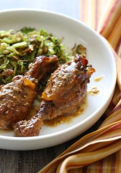 Crockpot Maple Dijon Chicken Drumsticks - "EASY slow cooker chicken dish the whole family will LOVE!"