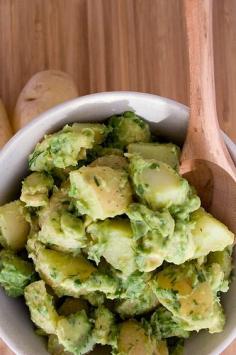 
                    
                        Creamy Vegan Avocado Potato Salad- perfect to bring to a barbecue
                    
                