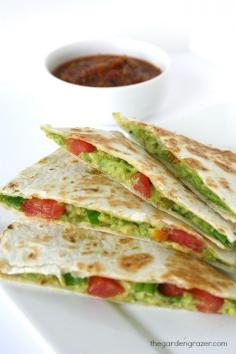 
                    
                        The Garden Grazer: Avocado Quesadillas (vegan)
                    
                