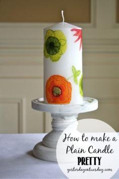 Plain candle transformed