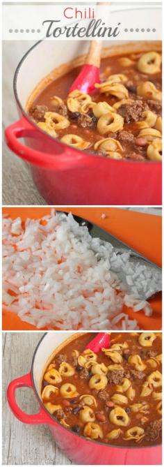 
                    
                        Chili Tortellini...perfect for Game Day and feeding a crowd!
                    
                