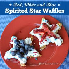 
                    
                        Spirited Star Waffles: An Easy Red, White and Blue Breakfast. Great for 4th of July, Memorial Day or Labor Day - Kenarry.com
                    
                