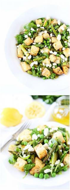 
                    
                        Spring Panzanella Salad Recipe on twopeasandtheirpo... The perfect salad for spring!
                    
                