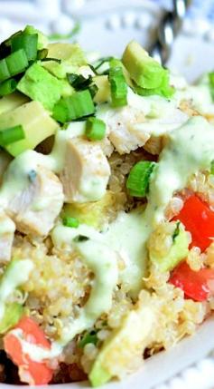 
                    
                        Avocado Ranch Chicken Quinoa Bowl
                    
                