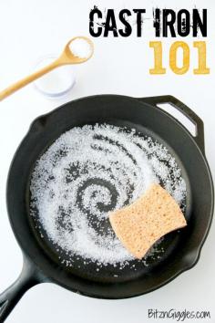 
                    
                        Cast Iron 101 - How to season and care for your cast iron skillet!
                    
                