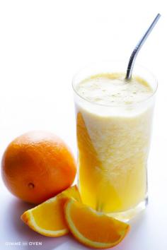 
                    
                        Copycat Orange Julius Recipe -- a quick, easy, and delicious fresh orange smoothie | gimmesomeoven.com
                    
                