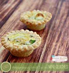 Asparagus Swiss Mini Quiche Recipe // Receta de mini quiches