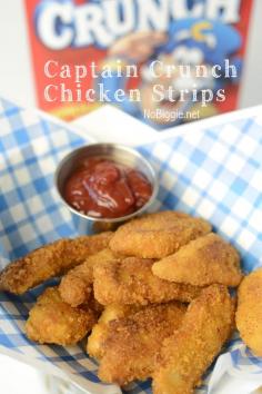 
                    
                        Captain Crunch Chicken Strips | NoBiggie.net | where salty meets sweet, these are sooo good!
                    
                
