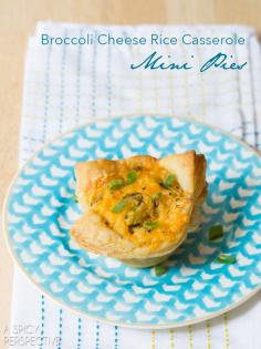 
                    
                        Broccoli Cheese Rice Casserole MINI PIES! #sidedish #lunchbox #kids
                    
                
