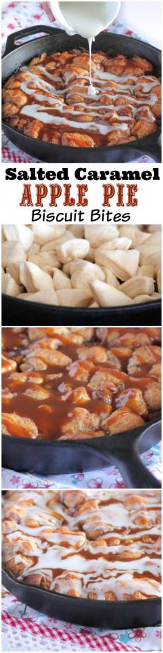 Salted Caramel Apple Pie Biscuit Bites ..Christmas morning maybe