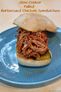 
                    
                        Slow Cooker Pulled Barbecued Chicken Sandwiches
                    
                