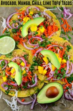 
                    
                        Avocado, mango, chili, lime tofu tacos. fresh, plant based delicious tacos. #vegan, #vegetarian #tacos #5demayo, #avocado, #mango, #dairy free, #kosher #plantbased
                    
                