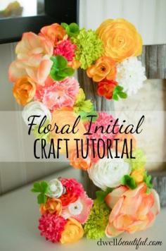 
                    
                        Create a Floral Initial Letter Decor Accent for the home!
                    
                
