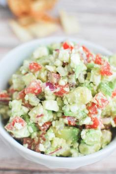 
                    
                        Avocado Feta Salsa - you won't believe how delicious this dip is! Serve with pita chips for the perfect party food!
                    
                