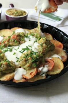 
                    
                        Simple skinny irish nachos. Low fat, quick and easy to prepare.
                    
                