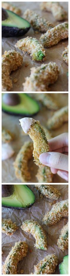 Fried Avocado with Chipotle Cream Sauce - The only way to eat an avocado is when they’re deep fried to crisp perfection! (R)