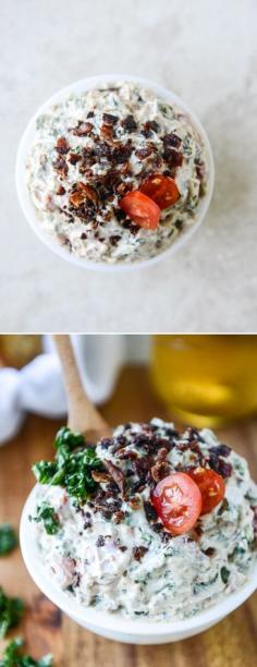 
                    
                        Grilled Kale BLT Dip! I howsweeteats.com
                    
                