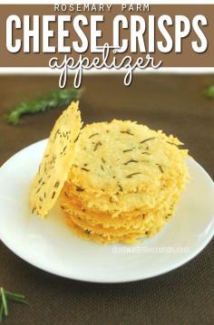 
                    
                        Looking for a last minute dish to bring to a party?  These Rosemary Parmesan cheese crisps are the perfect.  They're incredibly easy to make, ready in 8 minutes and so good!  Definitely a crowd pleaser!  :: DontWastetheCrumb...
                    
                